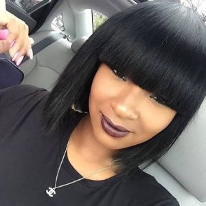 Gorgeous Straight Bob Hair Wig With Fringe